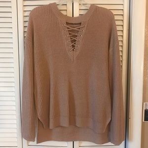 Blush Cross Front Sweater